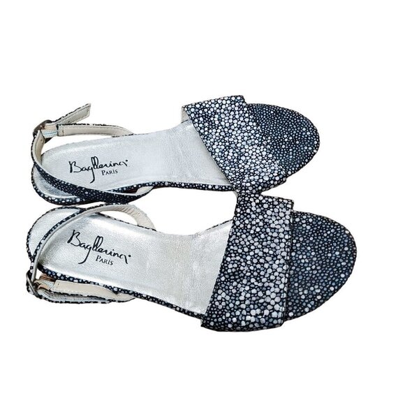Bagllerina Paris Foldable‎ Flat Sandals Metallic Womens Size 37 US 7 Comfy - Picture 1 of 7